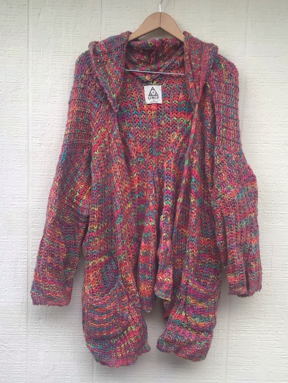 UNIF Raya rainbow knit cardigan sweater